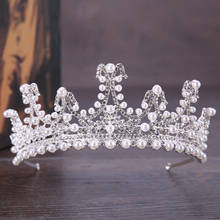 Trendy Bride Wedding Crown Hair Accessories Rhinestone Crystal Pearl Hairband Crown Princess Queen Crown Bride Wedding Crown 2024 - buy cheap