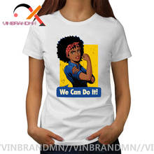 Camiseta feminina preta, blusa para fazer o mesmo, camisa feminina preta queen v2 femme equality power t-shirt maravilha 2024 - compre barato