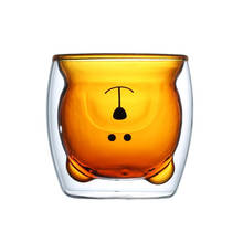 Glass Cartoon Coffee Mugs Heat-resistan Double Wall Glass Tea Cup Creative Gift Drinkware Milk Cup 2024 - buy cheap