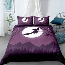 3D Design Duvet Cover Sets Bedding Sets Quilt Covers Pillow Cases Full Twin Single Double Size Halloween Witch Custom Bed Linens 2024 - buy cheap