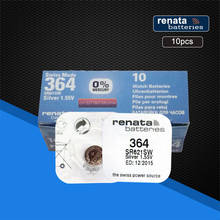 Paquete de 10 baterías Renata Swiss 1,55 V, para reloj, óxido de plata 364, SR621SW 2024 - compra barato