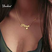 Vienkim Fine Jewelry Necklace Women Letter Necklaces For Women Wedding Gift Sterling Chains Letters English Font Chain 2024 - buy cheap