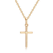 Simples clássico cruz pingente colar jesus crucifixo cristão colar de jóias cruz colar de oração colar de cruz de páscoa 2024 - compre barato