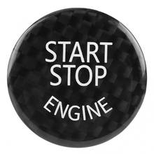 Black Carbon Fiber Car Engine Start Stop Button Switch Cover Trim For BMW 1-7 Series X1 X3-X6 F20 F21 F22 F23 F30 F31 F32 F33 2024 - buy cheap