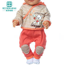 Ropa para muñeca, conjunto de dibujos animados para bebé, 17 pulgadas, 43cm, accesorios para muñeca recién nacida, regalo 2024 - compra barato
