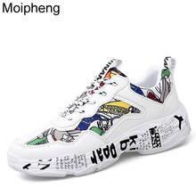 Moipheng-zapatillas de deporte vulcanizadas para mujer, zapatos informales a la moda, con grafiti, color blanco, talla 35-43, para otoño 2024 - compra barato