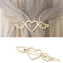1Pc Fashion Women Hair Clips Hollow Love Angel Wings Hairpin Cute Barrette Alloy Metal Girls Hairgrips Gold Silver Headwear 2024 - buy cheap