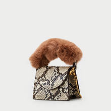 2020 New mini Female Tote bag Quality PU leather Women's Crocodile pattern Handbag Plush Portable Shoulder Messenger bags 2024 - buy cheap