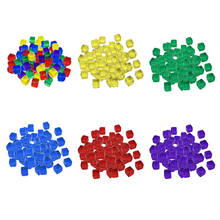 Пустые кубики 10 мм 6-сторонняя Матрица для настольных игр DIY веселые и обучающие кубики, упаковка из 100 2024 - купить недорого