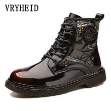 VRYHEID-botas altas de cuero genuino para hombre, botines de Motocross, a la moda, Unisex, talla 35-46, Otoño e Invierno 2024 - compra barato