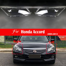 Lente do farol dianteiro do carro, abajur transparente, brilhante para honda accord 2008-2013, capa de farol, substituição, luz, revestimento automático 2024 - compre barato