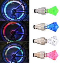 2Pcs Waterproof bicycle spoke light Diamond Shape Car Motorcycle Bike Tyre Tire Valve Caps Decorative LED Light 2024 - buy cheap