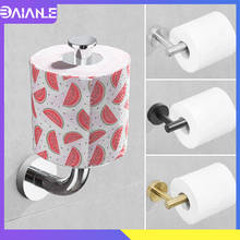 Toilet Paper Holder Stand Wall Mounted Bathroom Paper Towel Holder Stainless Steel Black Kitchen Roll Paper Holder Tissue Rack 2024 - buy cheap