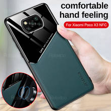 For Xiaomi Poco X3 NFC Case Leather Back Cover On Xiomi Mi Pocox3 Pocophone X 3 Poko Poxo 3x Camera Protection Shockproof Coque 2024 - buy cheap