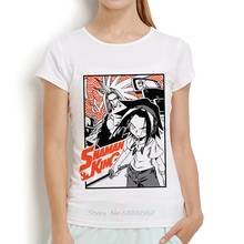 Camiseta divertida del rey Shaman de Anime japonés para mujer, camiseta blanca de Manga corta informal, camiseta de Manga corta para mujer 2024 - compra barato