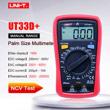 UNI-T UT33D+ Handheld digital Multimeter DC AC Voltage DC current Tester Resistance Diode test Voltmeter Ammeter Ohmmeter NCV 2024 - buy cheap