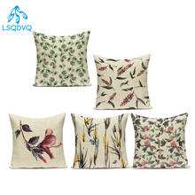 Decorative Throw Pillows Case Plant Flower Leaf Couch Pillows Farmhouse Home Decor Polyester Cushion Cover Capa De Almofadas 2024 - buy cheap