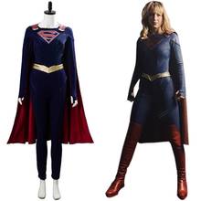 Adult Cosplay Kara Zor-E Kara Kent Costume Uniform Cloak Adult Halloween Carnival Costume Women Girls Custom 2024 - buy cheap