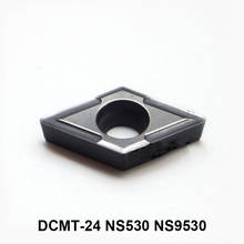 Insertos de carburo de torneado CNC, DCMT070202-24 Original, DCMT070204-24, DCMT070208-24, DCMT11T302-24, NS9530, NS530 2024 - compra barato