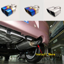 car styling protect back cover muffler pipe outlet dedicate exhaust tip tail For Nissan March 2011 2012 2013 2014 2015 2016 2017 2024 - compre barato