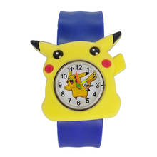 Красочная тесьма детские часы с эластичным ремешком детские часы с Пикачу силиконовые наручные часы для мальчиков и девочек Рождественский подарок детские часы 2024 - купить недорого