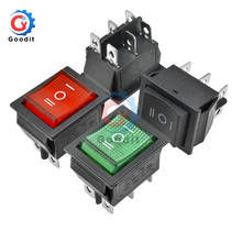 5pcs/lot KCD4 Rocker Switch Button ON-OFF-ON 3 Position 6 Pins Electrical Equipment With Light Power Switch 16A 250VAC 250V AC 2022 - buy cheap