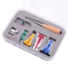 Fabric Bias Tape Maker Tool Set Kit Sewing Quilting Binding Presser Foot Awl Pin Household Sewing Machine Accessories 2024 - buy cheap