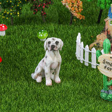 Decorações de jardim das fadas do cão fofo, artesanato de resina fofo de jardim de fadas, bonsai, estatueta de terrário, mini acessórios de jardim 2024 - compre barato