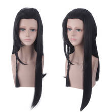 Hua cheng preto trançado cosplay peruca anime céu oficial s bless cabelo sintético tian guan ci fu huacheng cosplay perucas + boné 2024 - compre barato