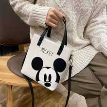 Disney pu messenger shoulder bag Mickey mouse fashion handbag lady shopping bag 2024 - buy cheap