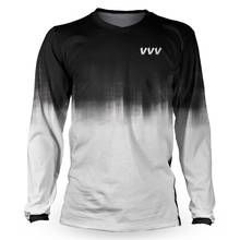 Camiseta larga de ciclismo para Motocross, ropa transpirable de manga DH, color gris, para ciclismo de montaña o de carretera 2024 - compra barato