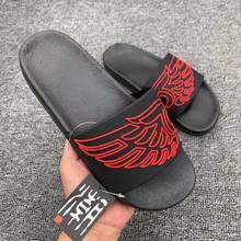 2021 Mens Fashion Sandal Slippers Summer New Wings Design Slides Flip Flops Shoes Simple Casual Soft Slides Zapatos De Hombre 2024 - buy cheap