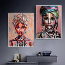 Modern Art Canvas Painting African Black Woman Posters and Prints Scandinavian Wall Pictures For Living Room Home Decor Cuadros  2024 - buy cheap