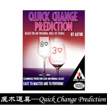 Quick Change Prediction by Astor Close Up Magic Comedy Illusions Mind Magic Tricks Props  Mentalism Card Magie Gimmicks 2024 - buy cheap