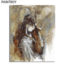 PAINTBOY-pintura al óleo Digital por números, imágenes enmarcadas, figura, bricolaje, decoración del hogar, caligrafía 2024 - compra barato