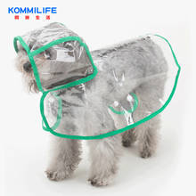 Transparent Dog Raincoat Waterproof Puppy Pet Dog Rain Coat Transparent Cloak Dog Clothes for Teddy Schnauzer Small Dog 2024 - buy cheap