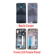 Carcaça de proteção frontal de lcd para asus zenfone, carcaça de moldura para asus zenfone 5 2018 ze620kl 5z zs620kl, capa traseira com vidro para câmera 2024 - compre barato