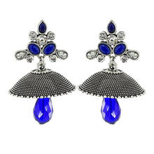 Women's Indian Jhumka Earrings Sliver Color Big Bells Drop Long Tassel Hanging Earring For Women Boho Gypsy Jewelry 2024 - buy cheap