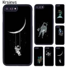 Krajudios-funda de teléfono con ilustración de astronauta espacial, para iPhone X, XR, XS, 11, 12, 13 Pro MAX, 5, 6, 6S, 7, 8 Plus, Samsung Galaxy S8, S9, S10 2024 - compra barato