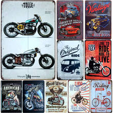 Placa de matrícula Vintage para motocicletas, letreros de Metal para decoración del hogar, letreros de estaño Vintage para Pub, placas decorativas Vintage, arte de pared de Metal 20x30cm 2024 - compra barato