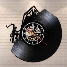 Extreme Sports Mountain Climbing Vinyl Record Clock Hiking Adventure Nature Snow Mountain Decorative Wall Clock Climbers Gift 2024 - buy cheap