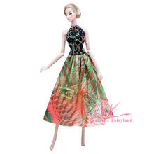 NK  Doll Green Dress Handmade Top + Lace Skirt Party Clothes Fashion Outfit For Barbie Doll Accessories  DZ 2024 - buy cheap