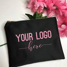 Customized Design Makeup Bag  Product  Bag Company Logo Quote Name  Bridal Party Gifts   Thank You   Message Birthday  gift bags 2024 - buy cheap