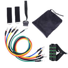 New 14Pcs Resistance Bands Set Yoga Exercise Fitness Band Rubber Loop Tube Bands Gym Fitness Exercise Pilates Yoga Brick 2024 - buy cheap