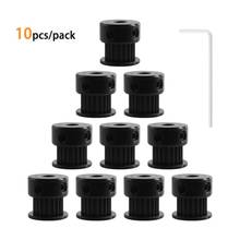 SIMAX3D 10pcs Black GT2 timing pulley 20teeth alumium bore 6mm fit for belt width 5/6mm CNC ender3 Pro hotend 3D Printer Part 2024 - buy cheap