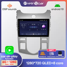 Prelingcar-Radio Multimedia con GPS para coche, reproductor de vídeo con Android 10,0, sin DVD, 2 Din, DSP, IPS, para KIA Forte Cerato 2, 2008-2013 2024 - compra barato