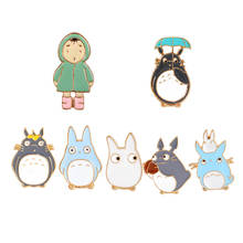 Fashion Totoro Enamel Pins, Shirt Brooches, Badge Backpacks, Cartoon Animal Jewelry Gifts 2024 - buy cheap