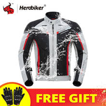 Куртка мотоциклетная HEROBIKER Мужская, ветрозащитная куртка для мотокросса, костюм, защитное снаряжение, зимняя одежда для мужчин, защита от холода 2024 - купить недорого