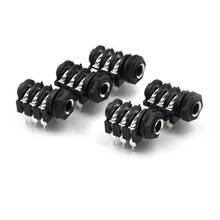 5pcs/lot 6.35mm/6.35 Stereo Audio Microphone Female Socket/Jack Connector 6P/6PIN 2024 - buy cheap