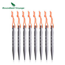 Boundless Voyage 6/8 V-shaped Ground nails Camping Titanium Tent Stakes Outdoor Heavy Duty Tent Pegs Ultralight Tent Accessories 2024 - buy cheap